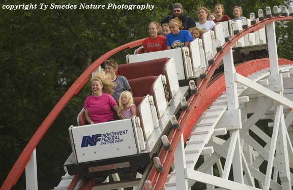 The Roller Coaster at the Arnolds Park Amusement Park, Lake Okoboji Iowa