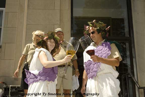 The crowning of the King and Queen at the Iowa Wine Festival, Indianola, Iowa