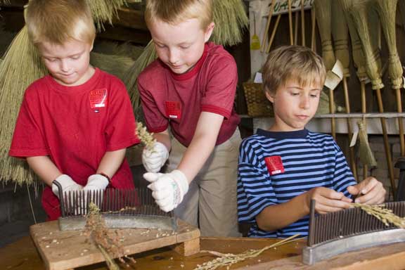 Broom making at Living History Farms, Urbandale Iowa
