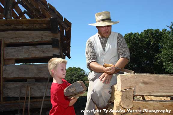 Barn building at Living History Farms, Urbandale Iowa