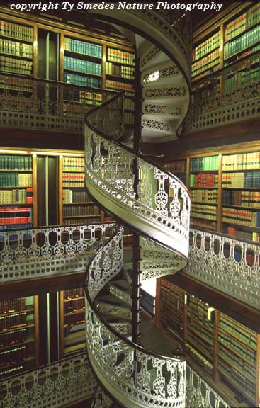 The spiral staircase in the Law Library of the Iowa State Capitol