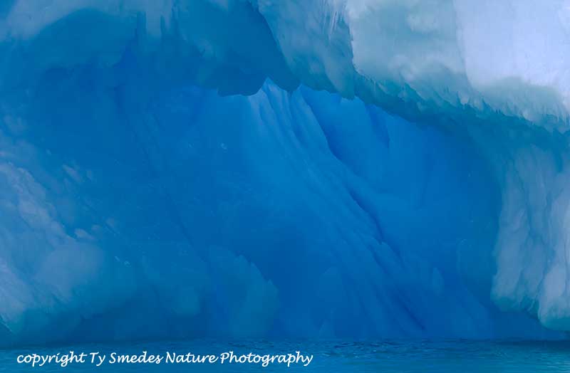 Blue Hole in Iceberg,  Antarctic Peninsula
