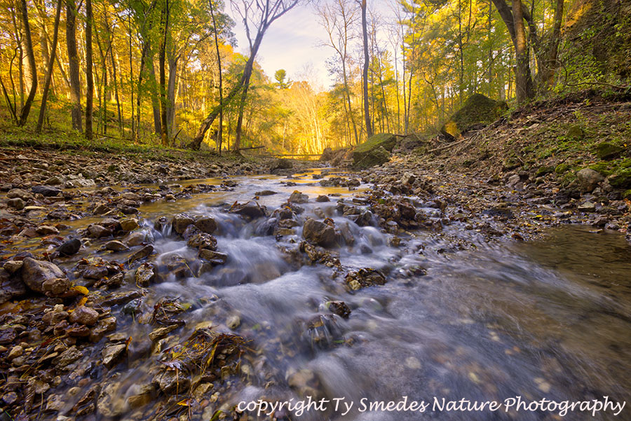 Fall color scenic in NE Iowa